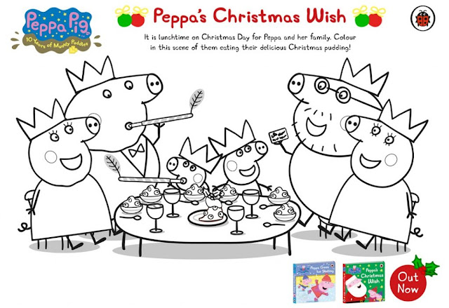 Peppa Pig Christmas coloring pages 2