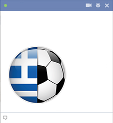 Greece flag football emoticon