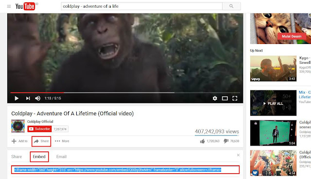 Cara Memasukkan Video Youtube Ke Postingan Blog Terbaru