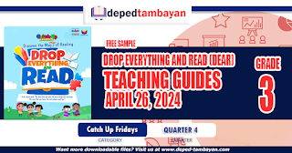 GRADE 3 CATCH-UP FRIDAYS TEACHING GUIDES WITH READING MATERIALS MARCH 26, 2024 , FREE DOWNLOAD
