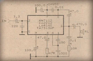 Power Amplifier Circuit with IC AN7112