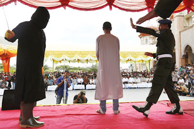 Public caning in Aceh, Indonesia (file photo)