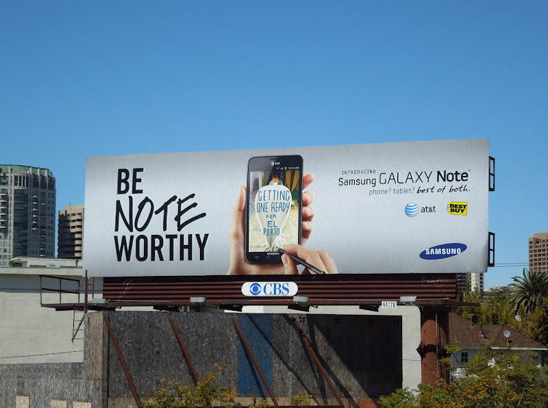 Samsung Galaxy Be Note Worthy billboard