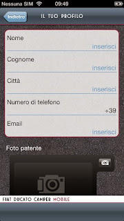 L'app Fiat Ducato Camper Mobile