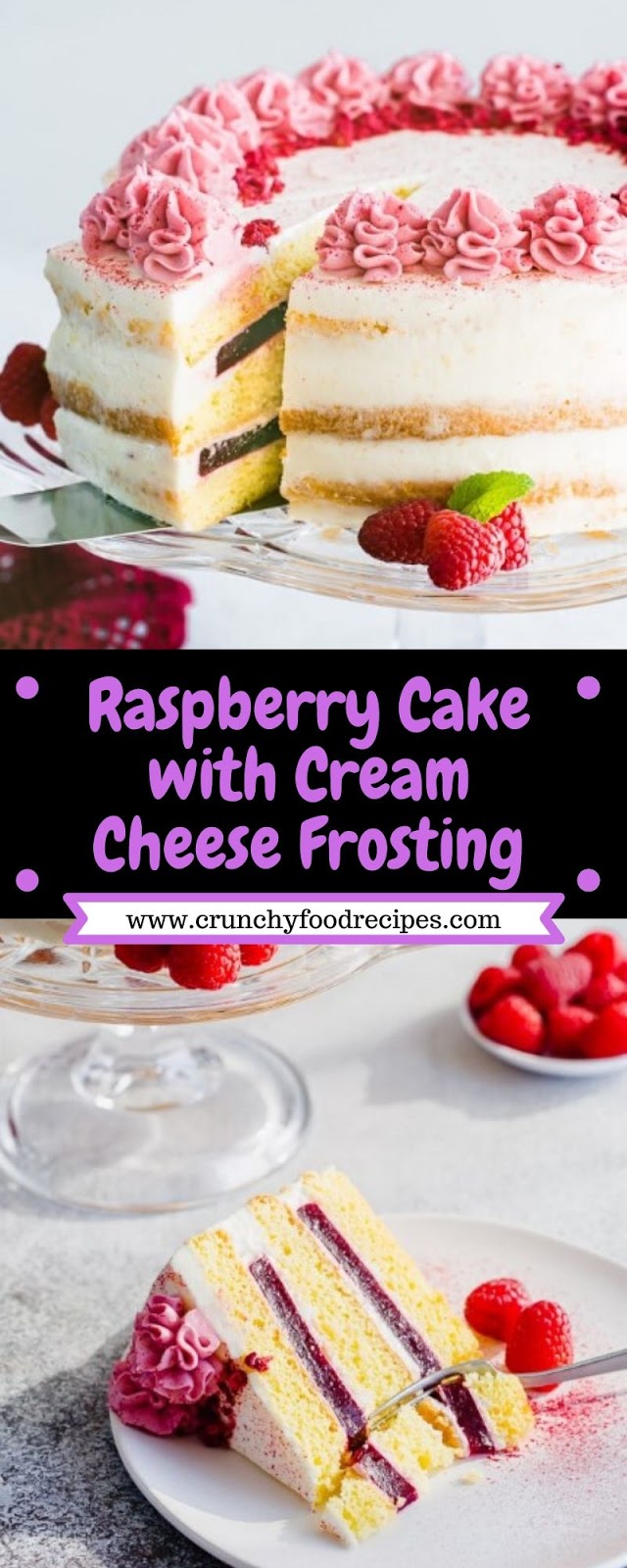 Raspberry Cake with Cream Cheese Frosting