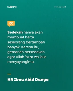 Sedekah Hanya Akan Membuat Harta Seseorang Bertambah Banyak