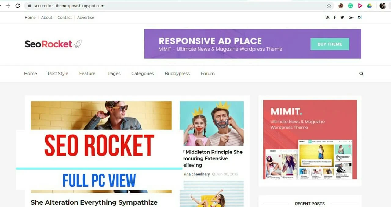 SEO Rocket Premium Blogger Theme Download
