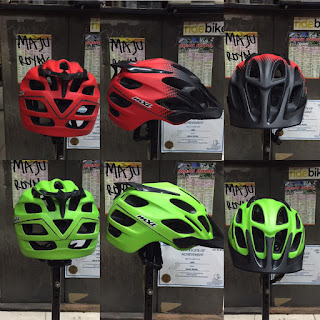 Helm Sepeda Mxl AM20 size 53-60 cm Red Green