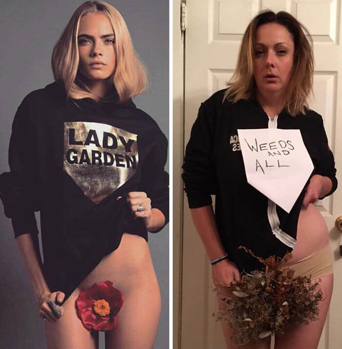 Woman Recreates Celebrity Instagram Pictures, And It's Hilarious