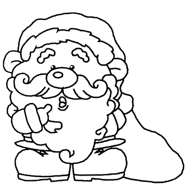 Dibujos de Papá Noel para imprimir y Colorear