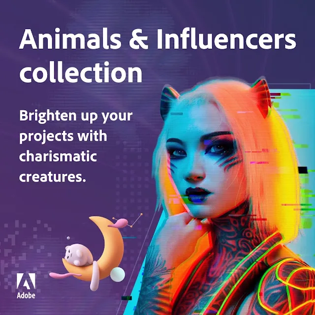 Adobe 創意視覺報告預測 2023 年設計趨勢 - 有著動物外觀的「虛擬角色」成為品牌訊息中的重要存在