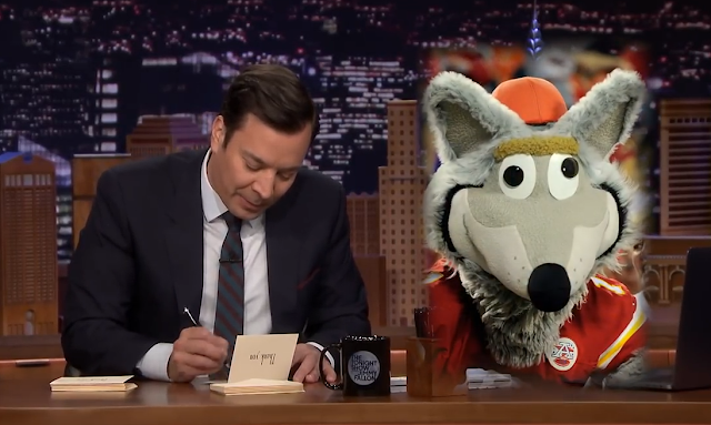 Jimmy Fallon mocks KC Chiefs mascot KC Wolf 1/30/2020