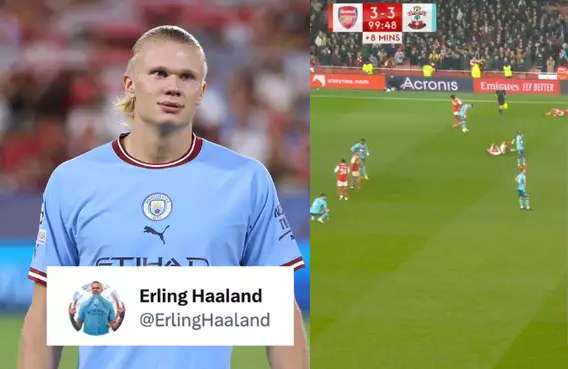 "Social Media Sleuths: Fans Convinced Erling Haaland Watched Arsenal Game After Perfectly Timed Tweet"