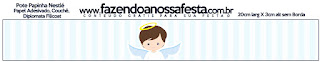 Cute Angel Boy Free Printable Candy Bar Labels.