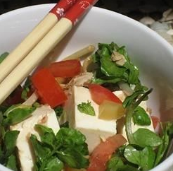 Easy Tofu Salad With Tuna And Watercress