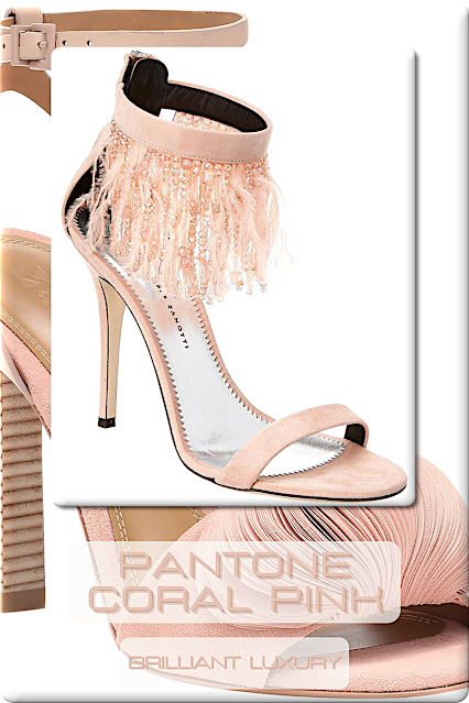 ♦Pantone Fashion Color Coral Pink #pantone #fashioncolor #pink #shoes #bags #jewelry #brilliantluxury