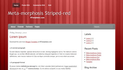 Meta morphosis striped red