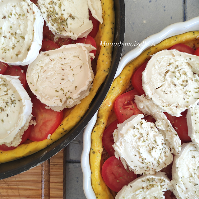 Tarte à la tomate et au chèvre