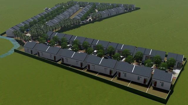 contoh site plan autocad 3d