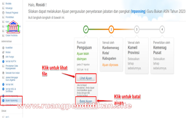 Lihat ajuan Inpassing