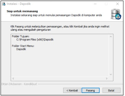 Jendela persiapan pemasangan aplikasi dapodik 2018b