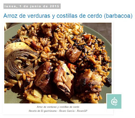 Recetas TOP10 de el gastrónomo en enero 2016 - ÁlvaroGP - Álvaro García - Receta Arroz de verdura con costillas en paella