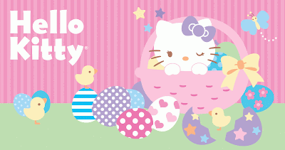 Dibujo de hello kitty en abril