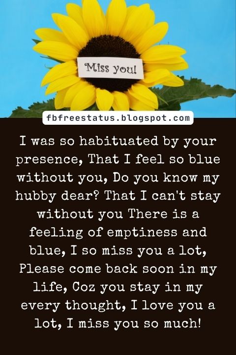 Missing You Poems For Husband