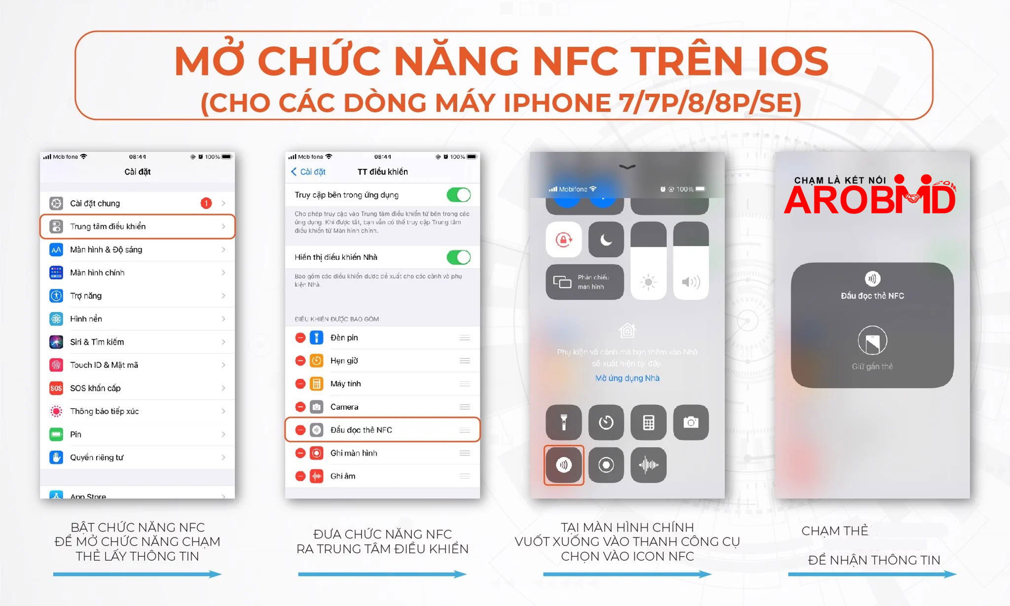 Hướng dẫn mở chức năng NFC trên ios và android