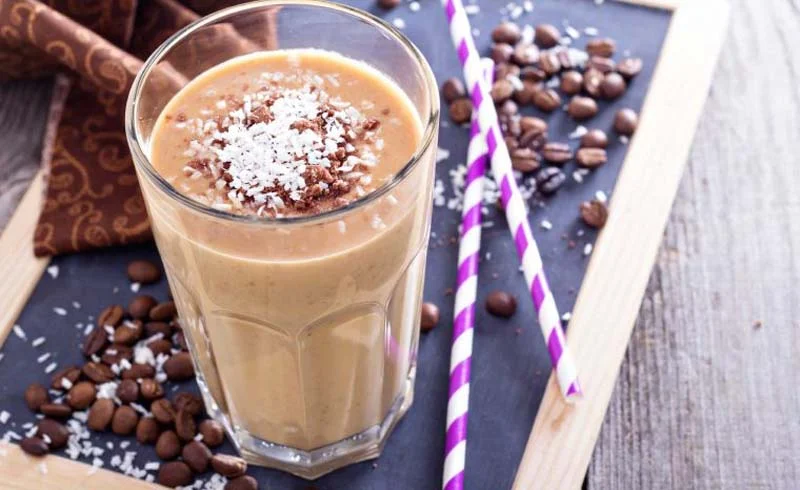 Blend coffee into a smoothie