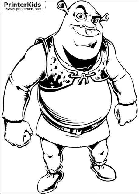 top shrek coloring pages