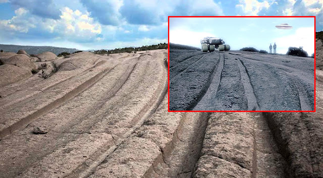 Resultado de imagen de Un académico ruso ha afirmado que una antigua civilización condujo gigantes vehículos todo terreno a través de la Tierra hace millones de años - y que las huellas dejados son todavía visibles hoy.