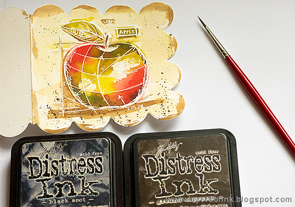 Layers of ink - Blueprint Watercolor Apple Cards Tutorial by Anna-Karin Evaldsson