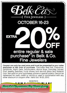 Free Printable Belk Coupons