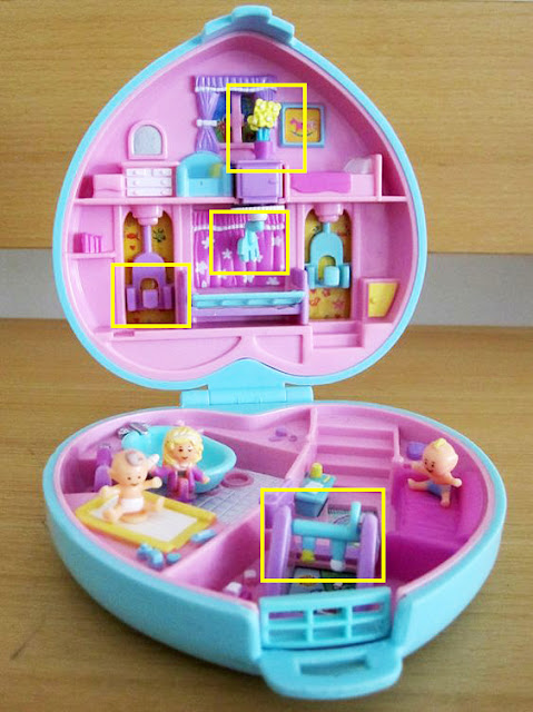 estojinho polly pocket vintage completo