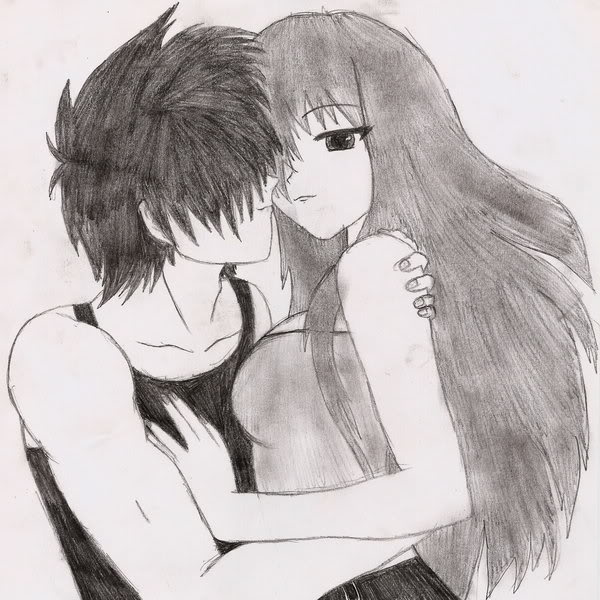 anime love hugging. chibi anime couples hugging.