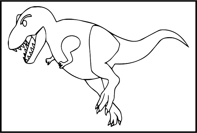 Very Easy Tyrannosaurus Dinosaur to color