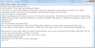 Encry Ransomware note, записка о выкупе