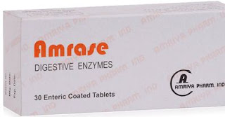 Amrase (Tablets) دواء,Amrase دواء, الأسم العلمي   Pancreatin 300 mg    Papain 50 mg    Ox-Bile Extract 30 mg  ,أمريز هو مكمل غذائي يحتوي على ثلاثة مستخلصات ملائمة للهضم,البنكرياتين والبابين والصفراء البقري,جرعات أمريز,أمريز (Amrase) دواعي الاستعمال، الآثار الجانبية، الجرعة والموانع,أمريز أقراص لعلاج عسر الهضم والانتفاخ,مهضمات أمريز أقراص,دواء امريز لعلاج سوء الهضم والانتفاخ ومضاد للغازات,فارما كيوت