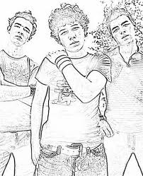 Free Jonas Brother Coloring Sheet Printable of Disney