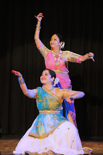 Artists Shruti Gupta Chandra and Artist Supriya Sathe performing an invocatory item Ganga Stuti. 