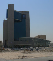 The unfinished car-park spoils the effect at La Cigale Hotel in Doha, Qatar.