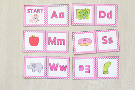 Valentine's Day Themed Unit: A to Z Beginning Sound Domino Game