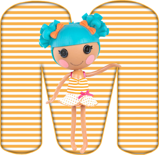 Abecedario Amarillo Lalaloopsy. Yellow Alphabet Lalaloopsy.