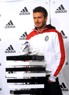 David Beckham with Adidas Shoes