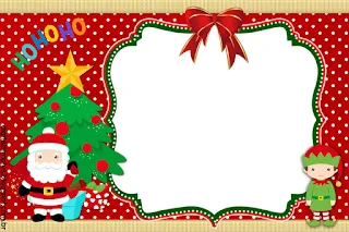 Kids Waiting Santa  Free Printable Invitations, Labels or Cards.