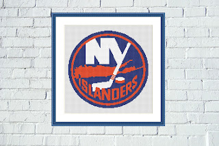 New York Islanders logo cross stitch pattern - Tango Stitch