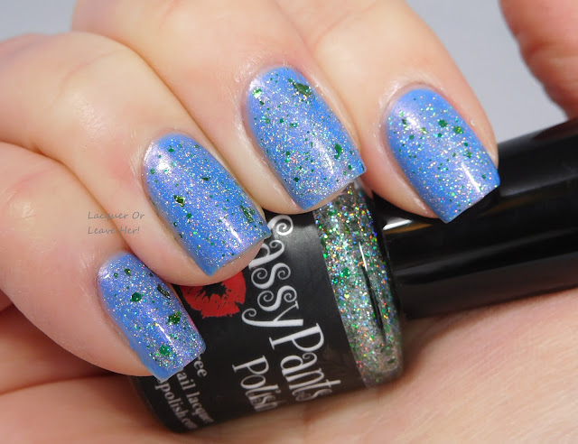 Sassy Pants Polish Jolly Old Elf over Zoya Saint