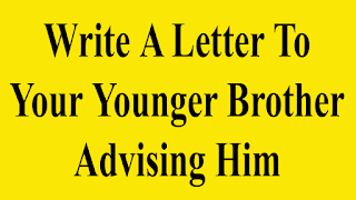 Write a letter to your younger brother advising him to be sincere and attentive to his study