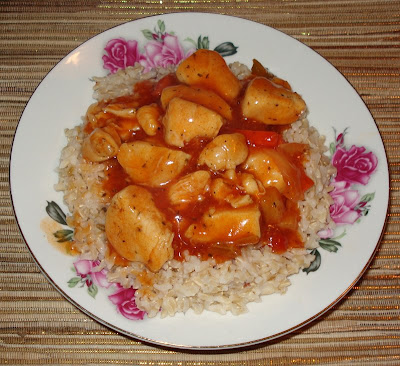 Articole culinare : Pui cu sos chinezesc si orez brun
